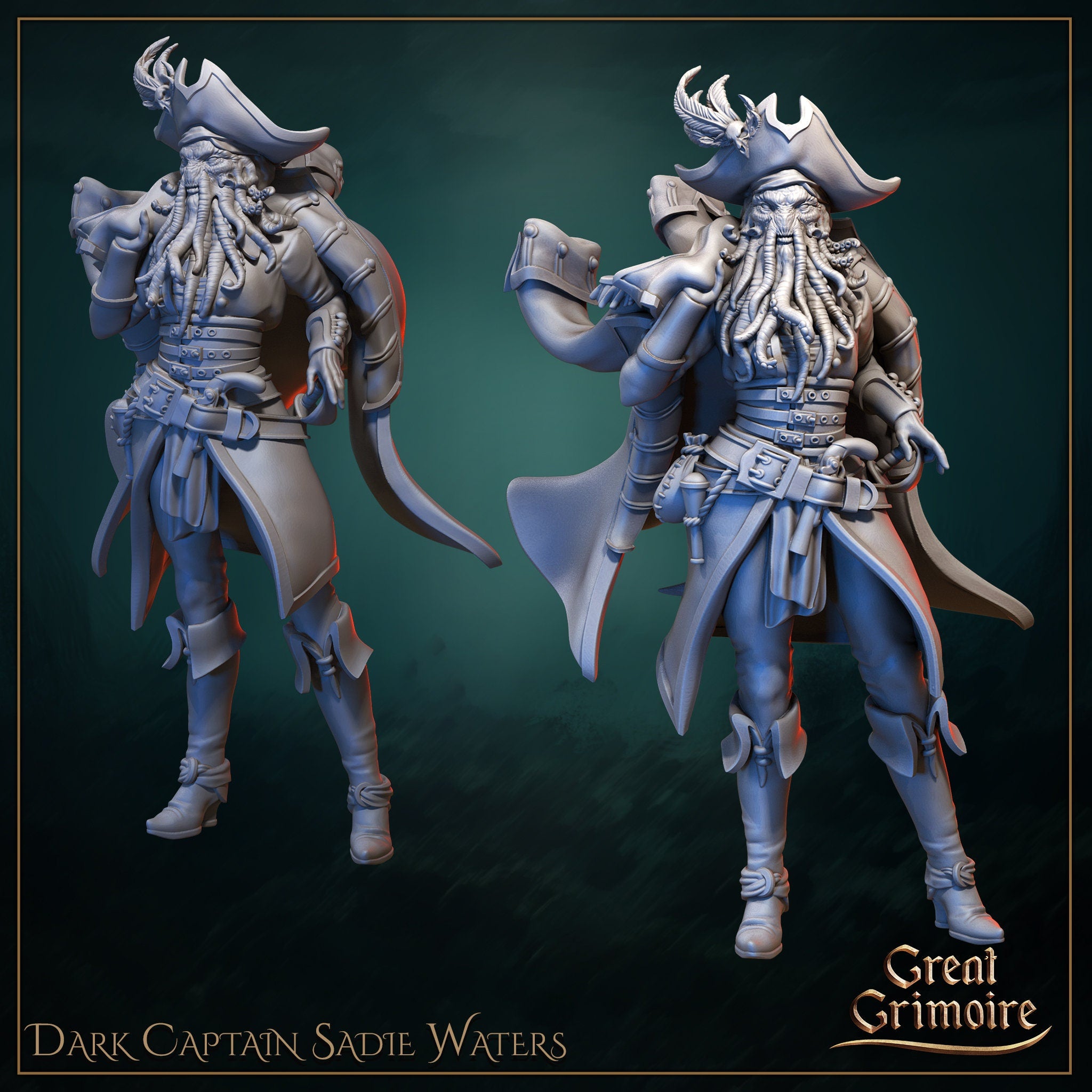 Captain Sadie Water - 2 Versions - in 12k - by Great Grimoire