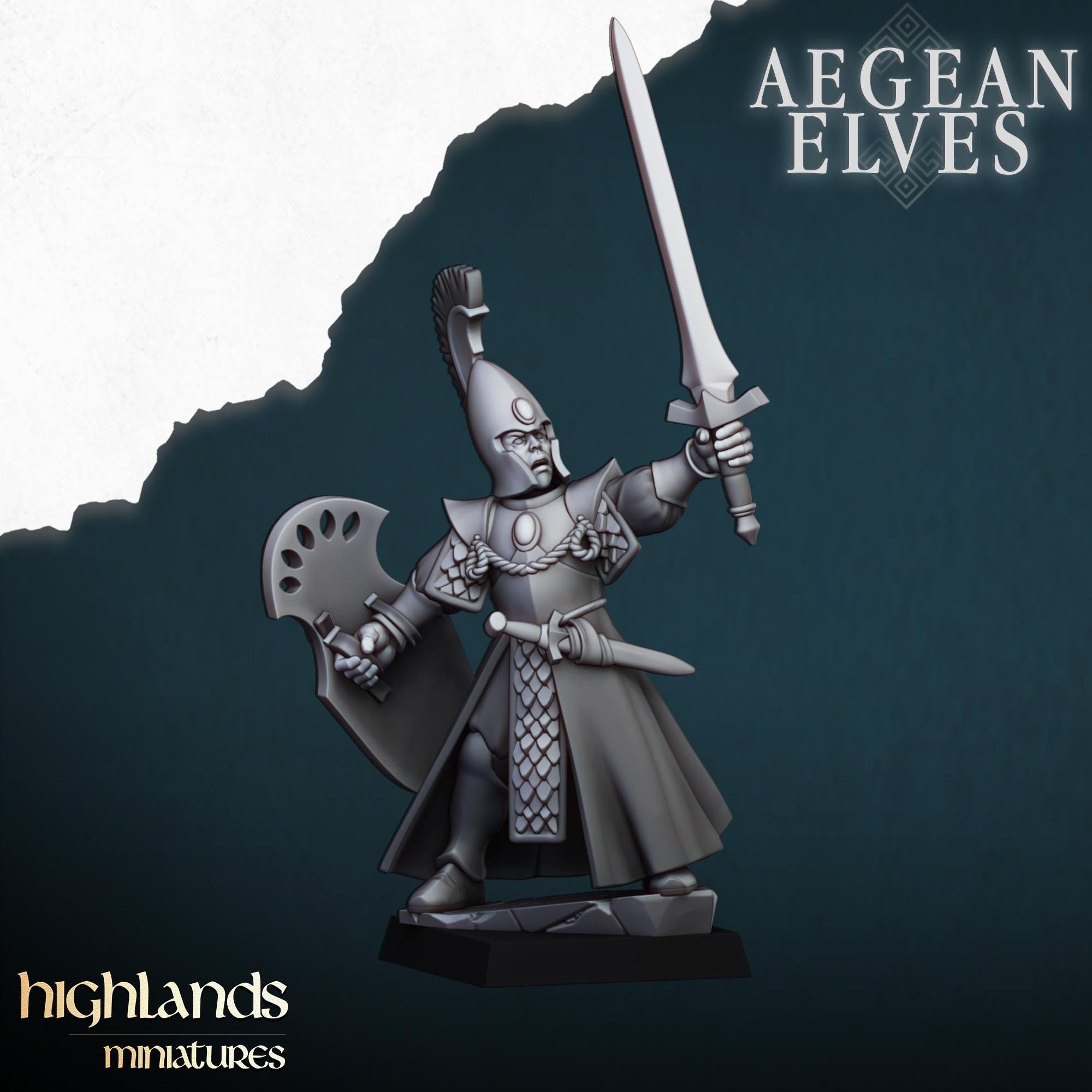 Aegean Elves Spearmen  - in 12k- by Highlands Miniatures