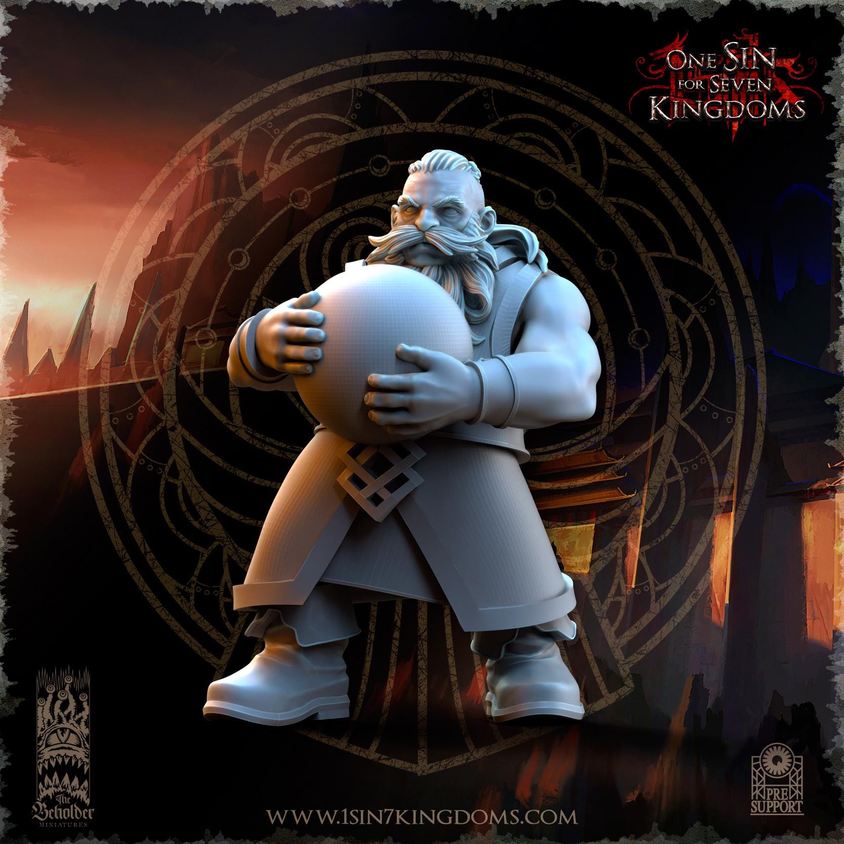 Dwarven Kingdoms Thunder Cannon - in 12k- by TheBeholderMiniatures