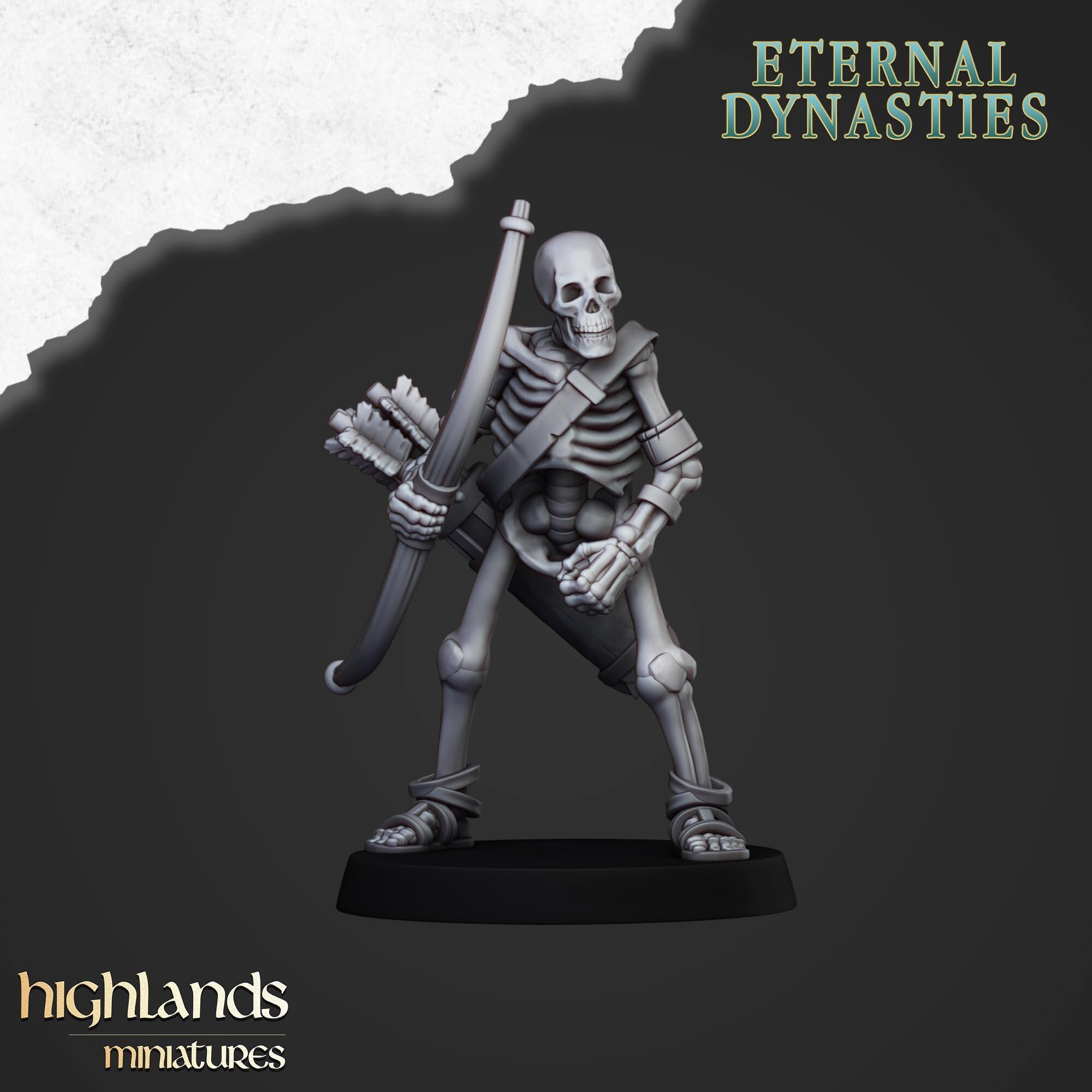 Ancient Skeletons with Bows - in 12k- by Highlands Miniatures