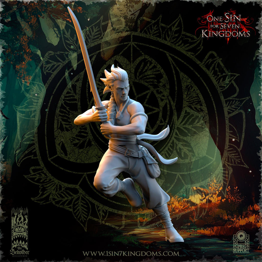 Evergreen Elves Death Dancers - in 12k- by TheBeholderMiniatures
