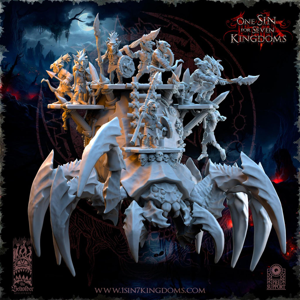 The Black Horde Goblins Behemoth Spider - in 12k - By TheBeholderMiniatures