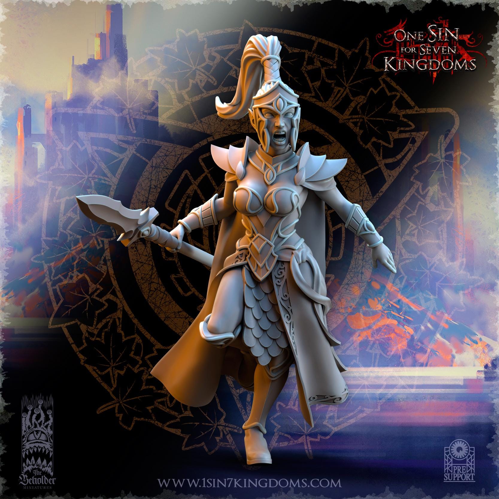 Silvermoor Elves Sisterhood Praetorians - in 12k- by TheBeholderMiniatures