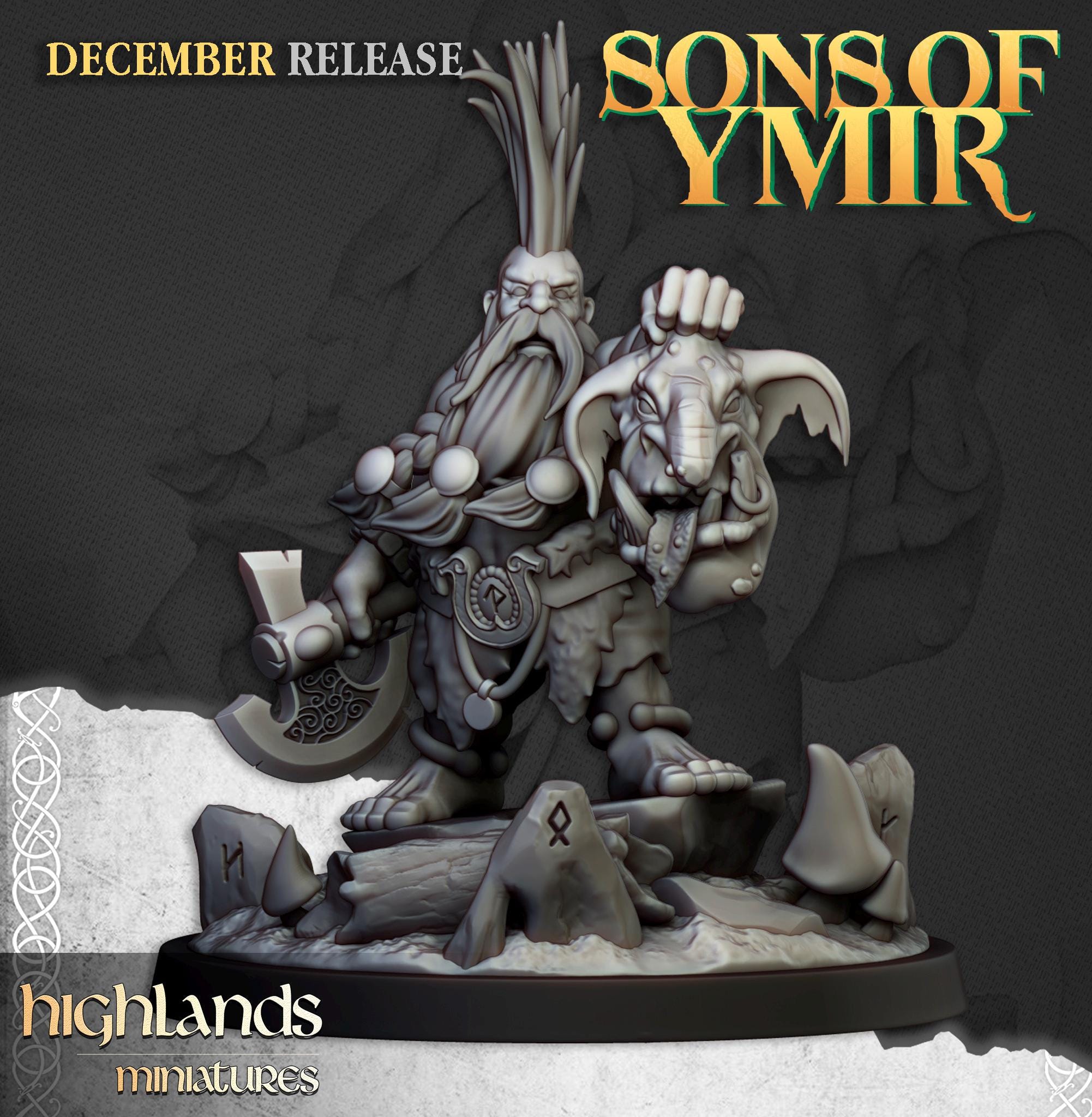 Dwarf Trollseekers  - in 12k- by Highlands Miniatures