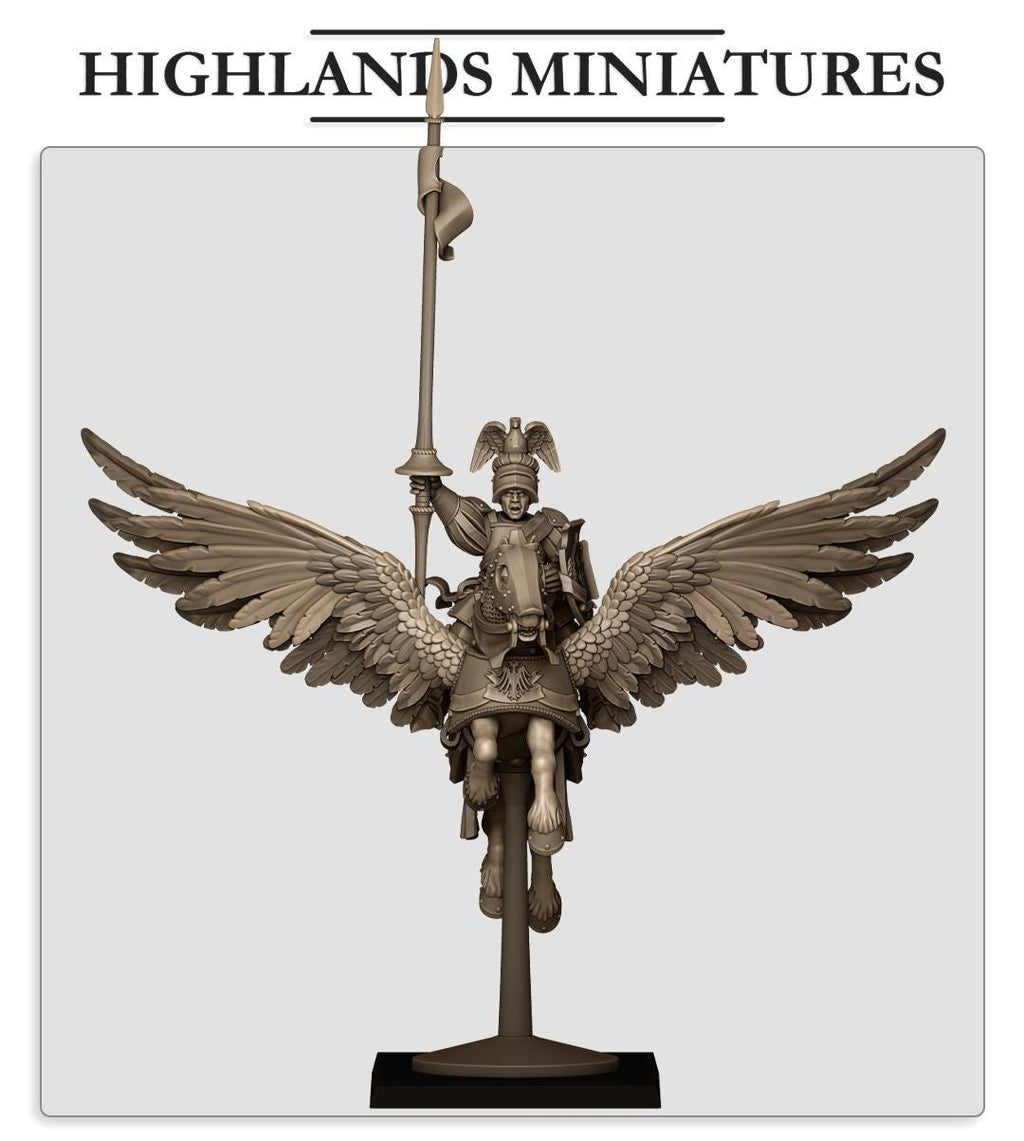 Sunland General on Pegasus - in 12k- by Highlands Miniatures