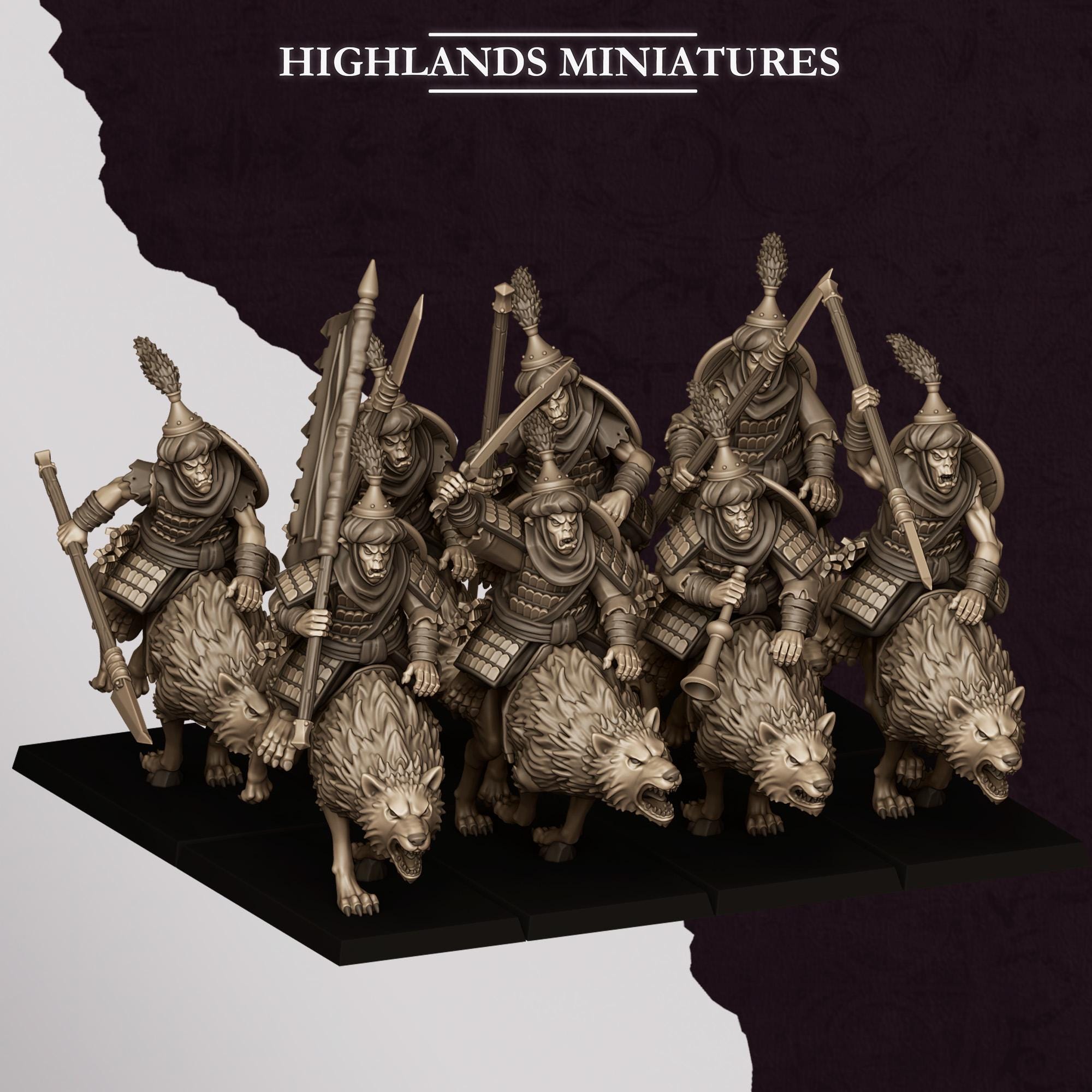 Hobgoblin Riders - in 12k by Highlands Miniatures
