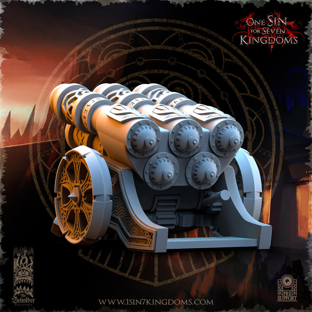 dwarven kingdom volcano battery - in 12k by TheBeholderMiniatures