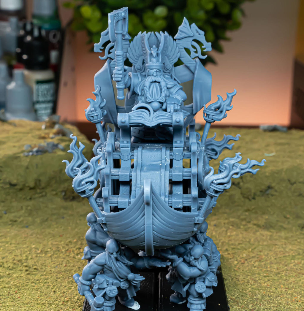 Dwarf King on Throne - in 12k- by Highlands Miniatures