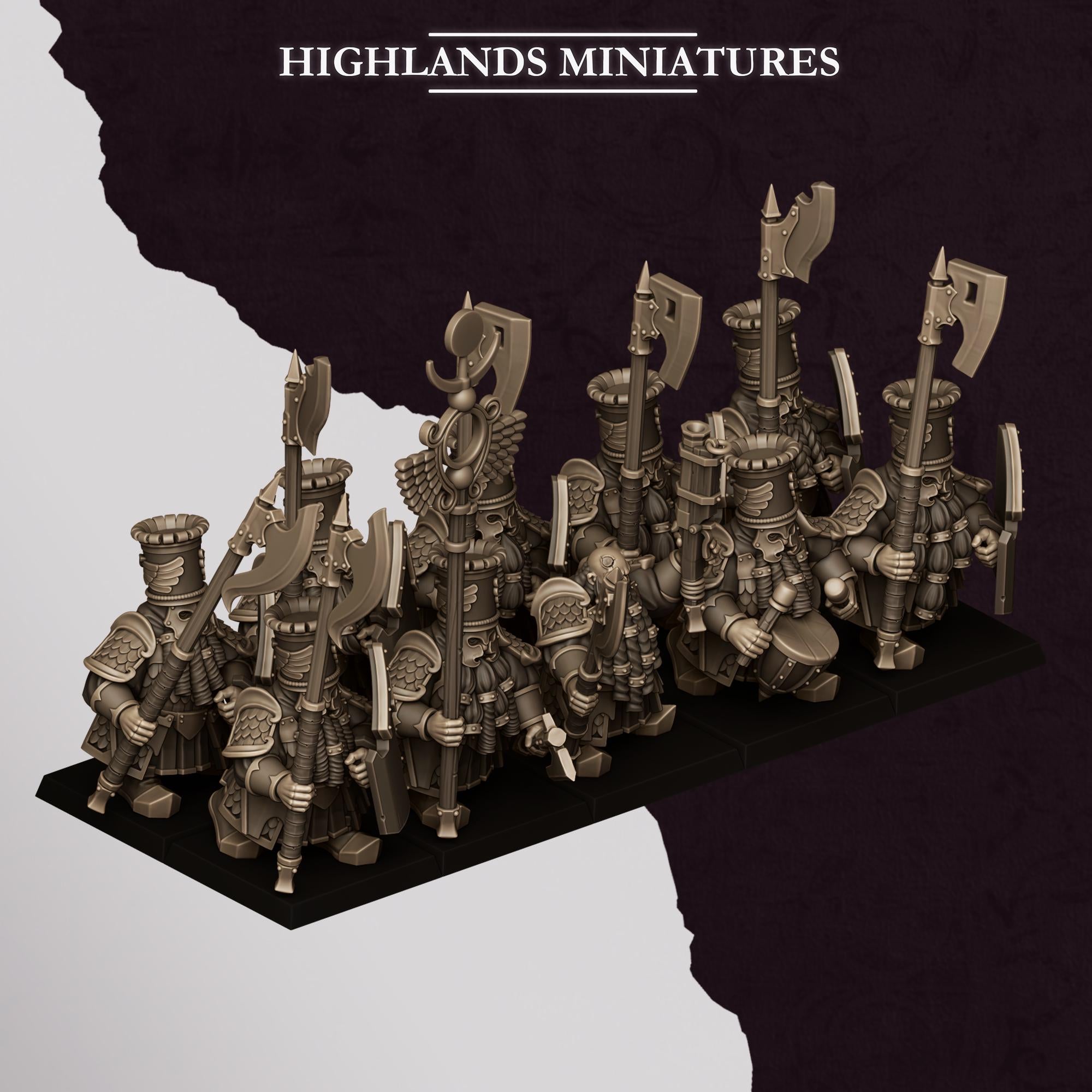 Sons of Marduk Heavy Guard with weapon and shield - in 12k- by Highlands Miniatures