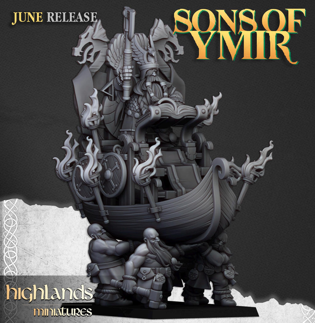 Dwarf King on Throne - in 12k- by Highlands Miniatures