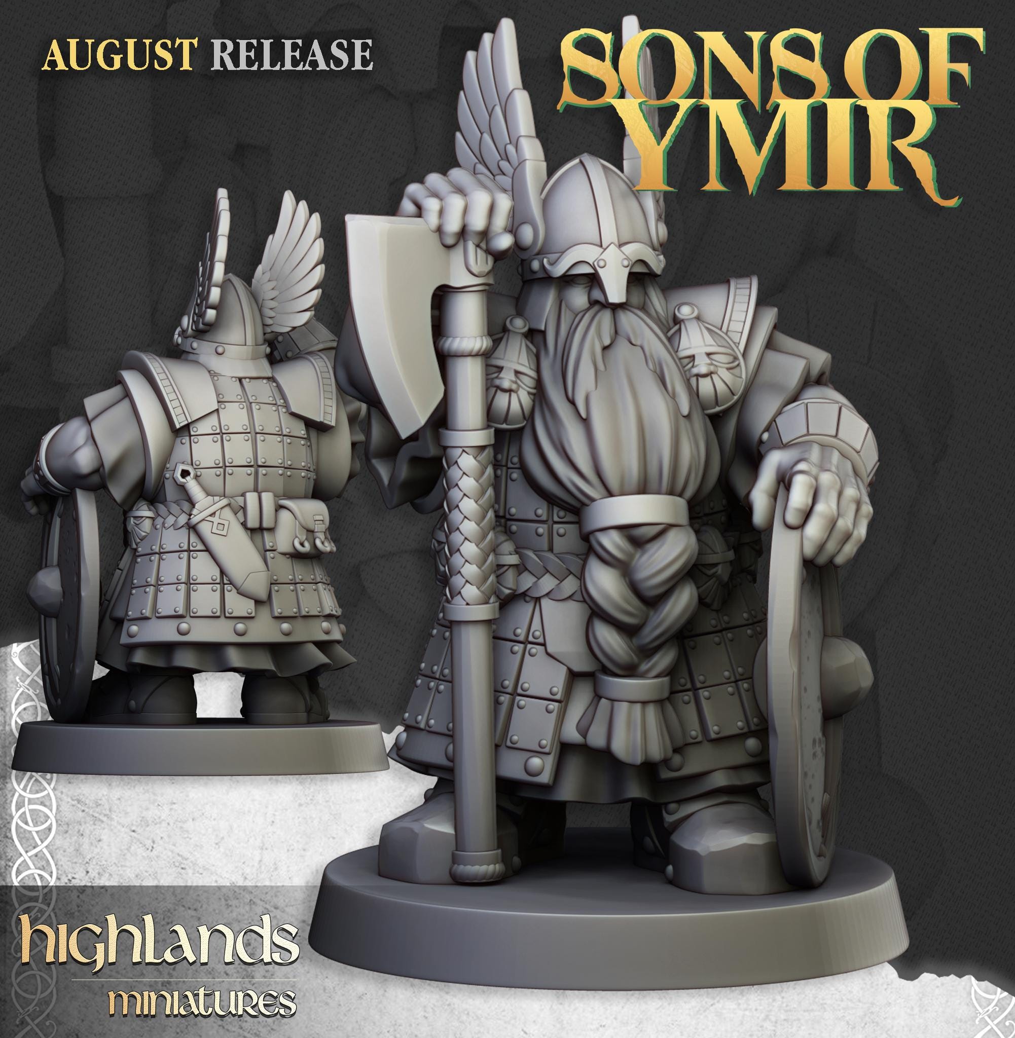 Dwarf Veterans Unit  - in 12k- by Highlands Miniatures
