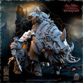 Khur Gann Nestah Warlord on Warbringer Boar  - in 12k- by TheBeholderMiniatures