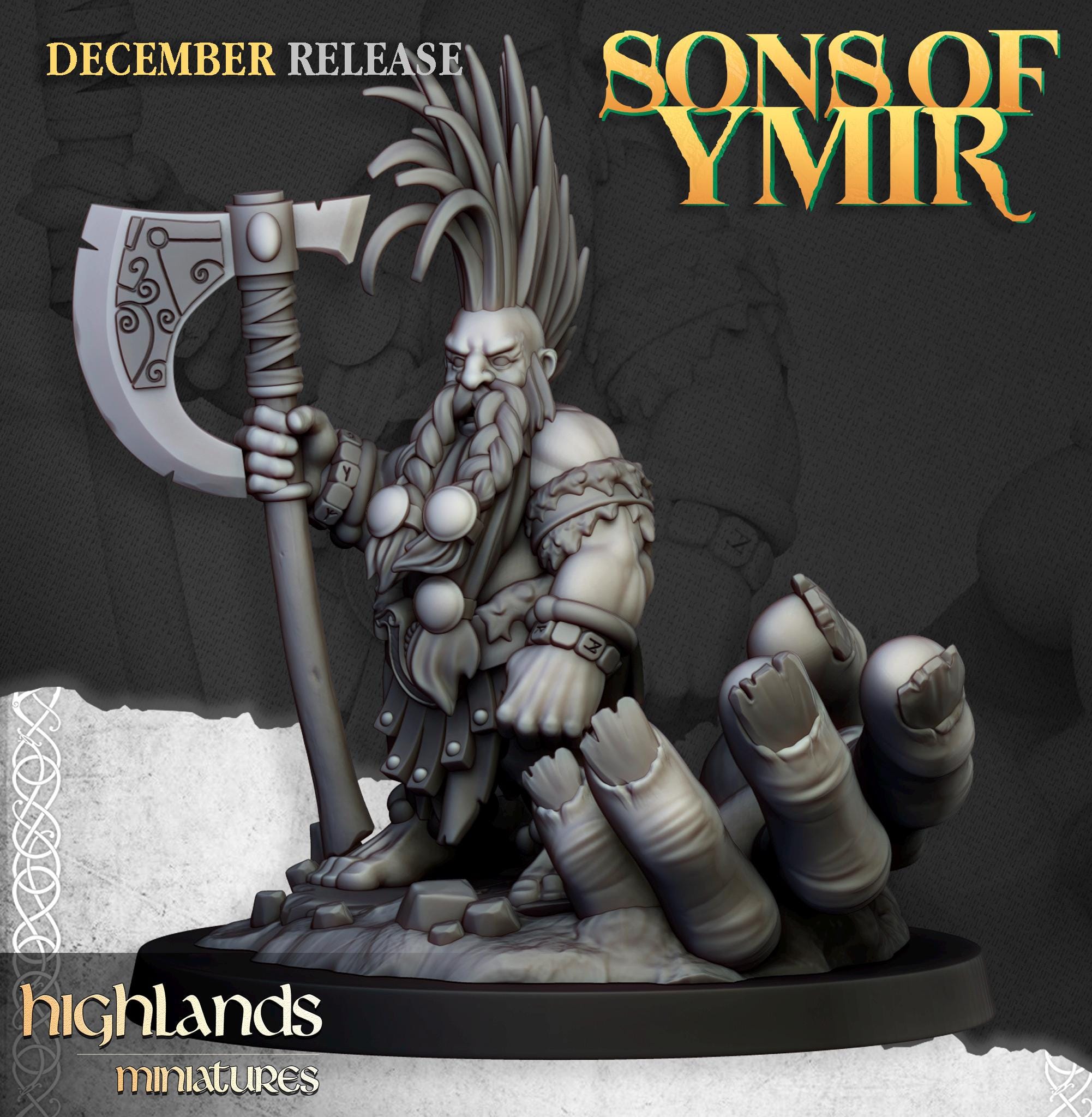 Dwarf Giantseeker  - in 12k- by Highlands Miniatures