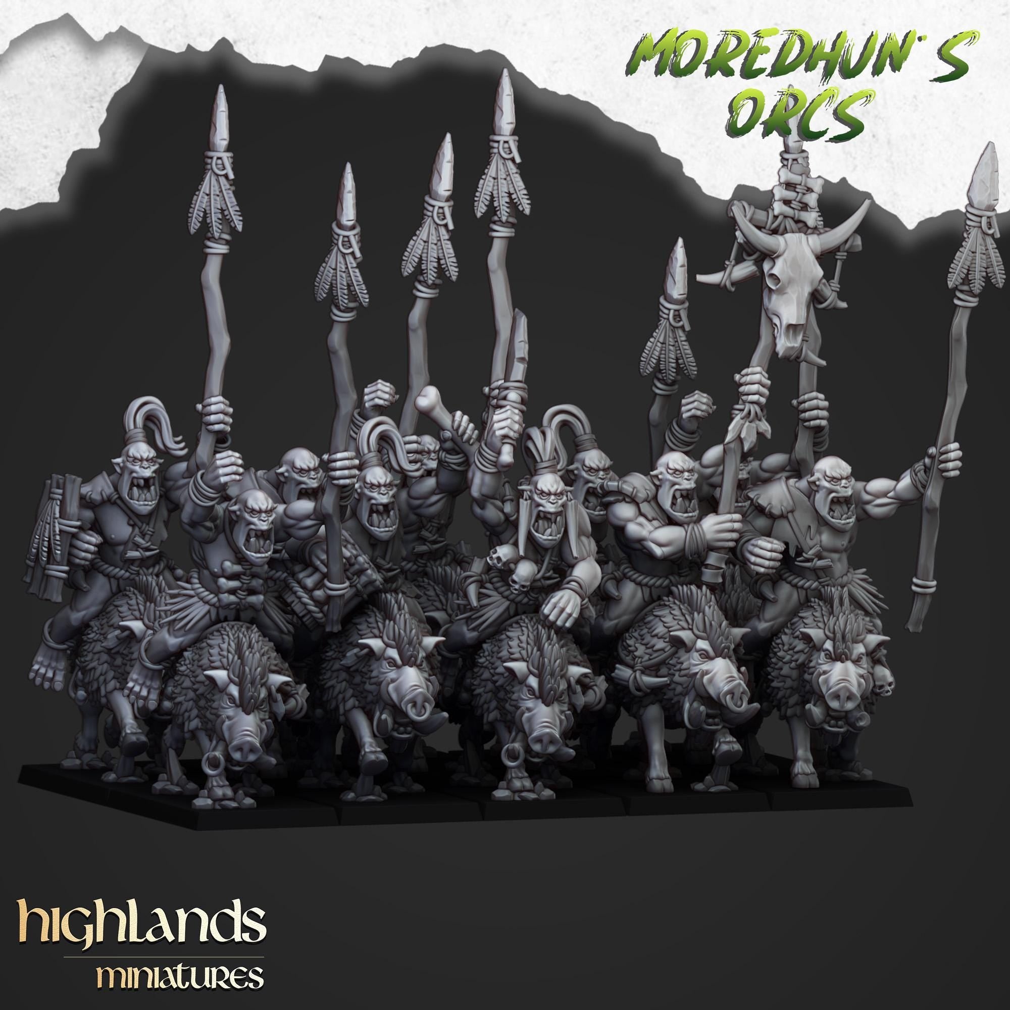 Mounted Cave Orcs - in 12k- by Highlands Miniatures