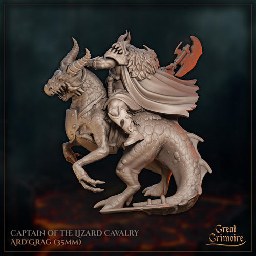 Captain of the Lizard Cavalry Ard'Grag - in 12k - by Great Grimoire