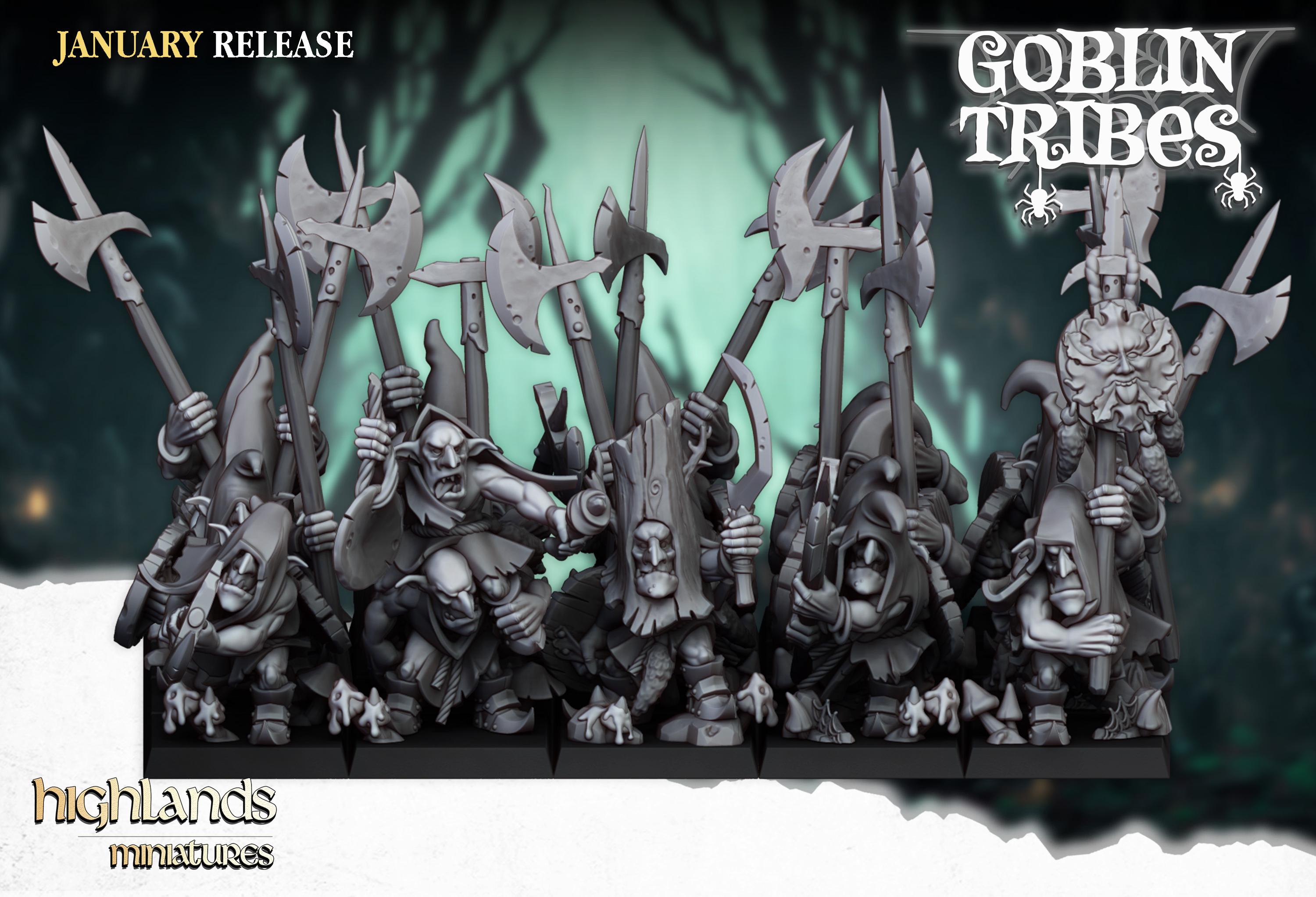 Swamp Goblin with Pikes - in 12k- by Highlands Miniatures