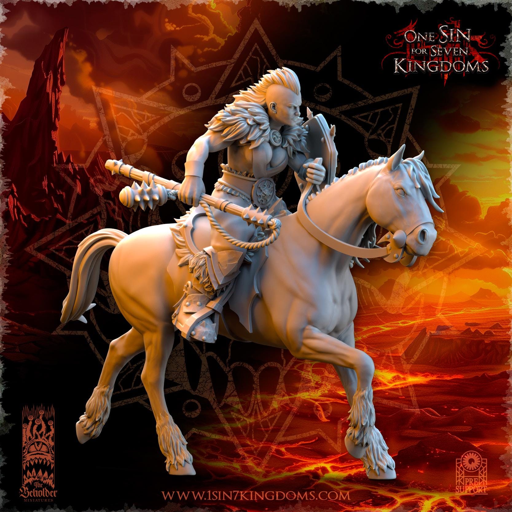 Realms of Mayhem Barbarian Riders - in 12k- by TheBeholderMiniatures