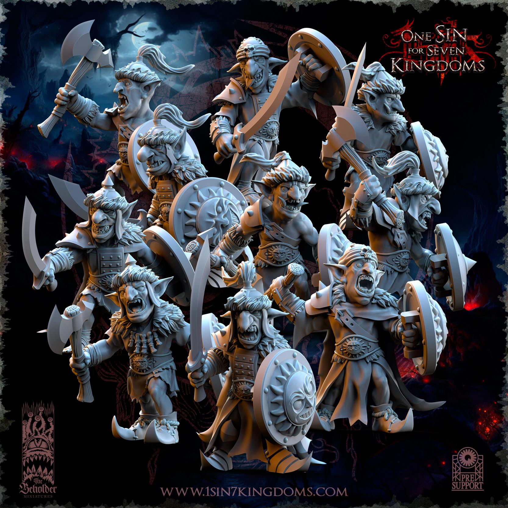 The Black Horde Goblins Desert Warriors - in 12k- by TheBeholderMiniatures