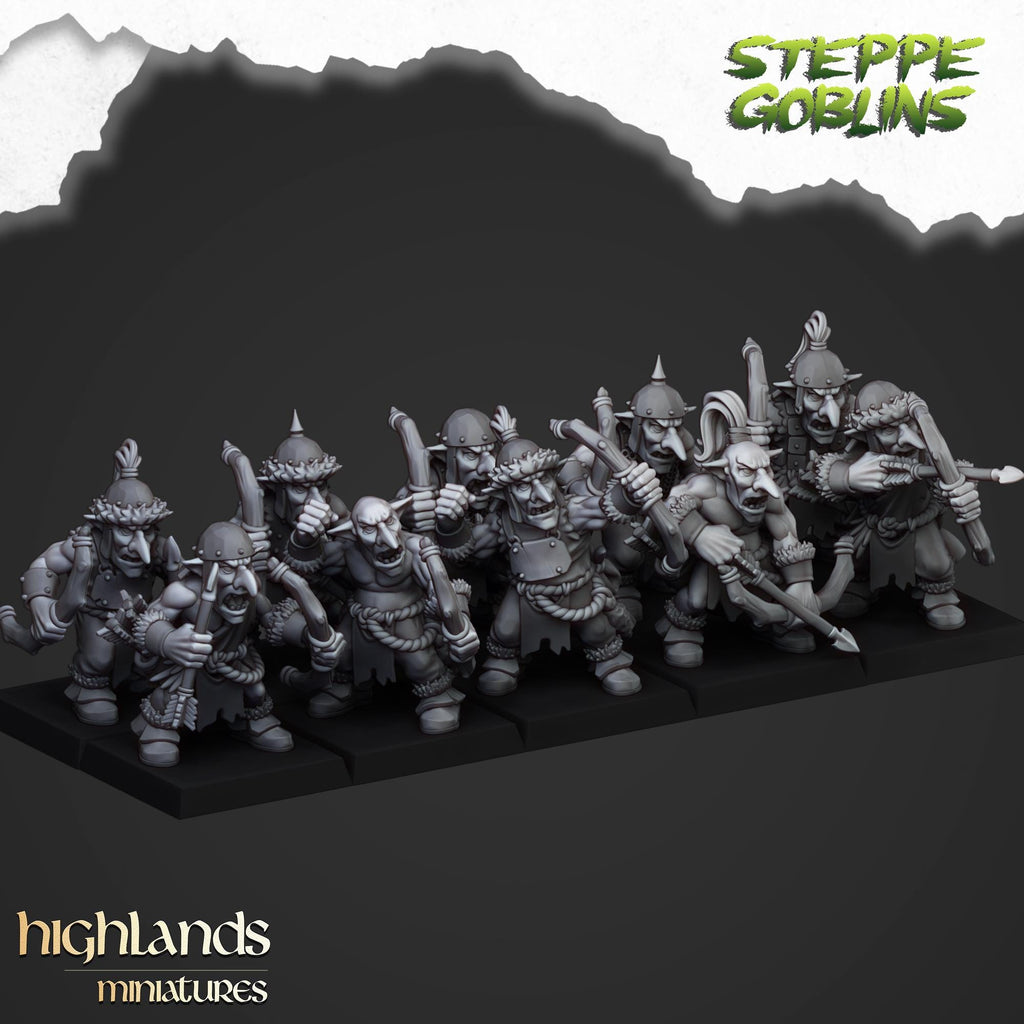 Steppe Goblin with bows - in 12k- by Highlands Miniatures