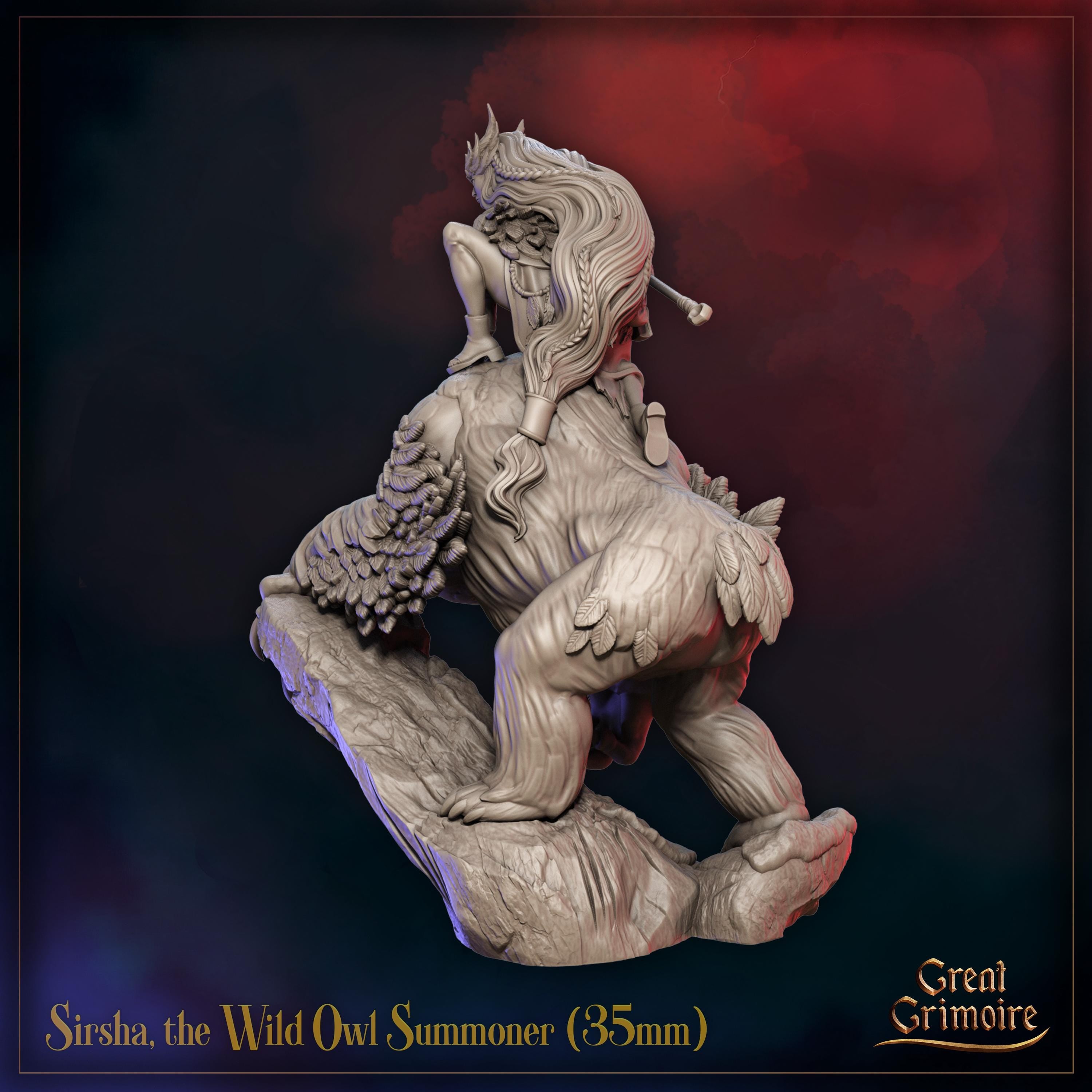 Sirsha, the Wild Owl Summoner - in 12k - by Great Grimoire