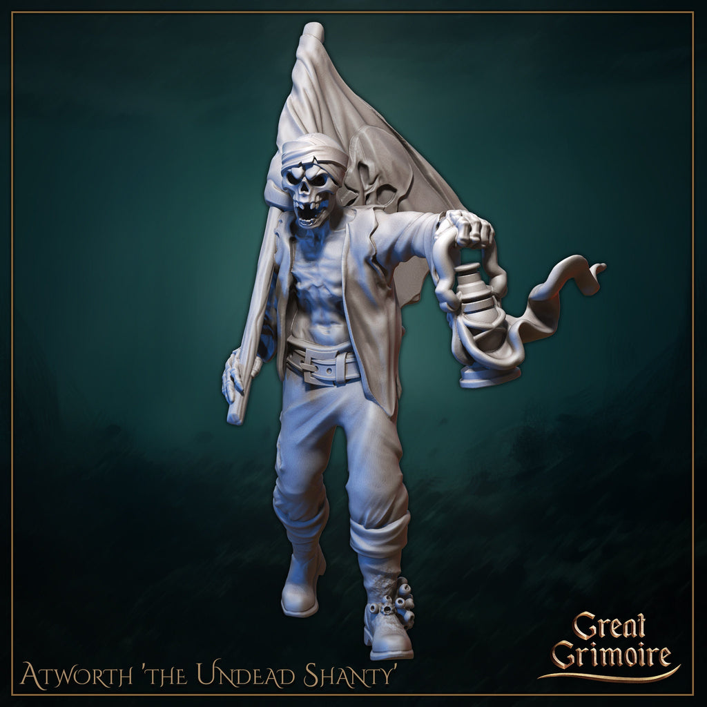 Undead Horde miniature Pack - 6 model Pack - in 12k - by Great Grimoire