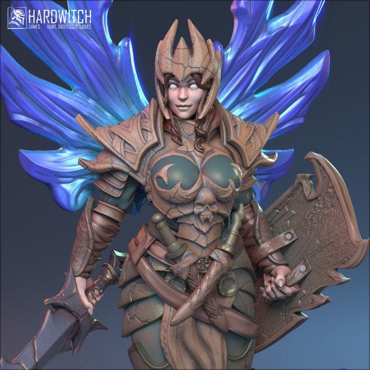 Sophia - By HardWitch Games miniature - 12K Resin Print - 32mm,75mm,100mm