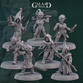 Goblin squad miniature - 12K Resin Print - 7 models - Galaad