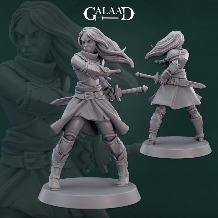 Warriors - 7 squad miniature - 12K Resin Print - galaad