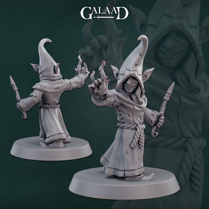 Goblin squad miniature - 12K Resin Print - 7 models - Galaad