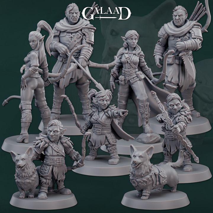 rangers - 8 models miniature - 12K Resin Print - galaad