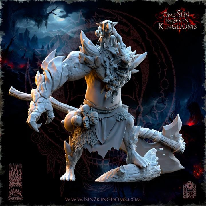Krakham elder of rocks miniature - 12k by The Beholder Miniatures