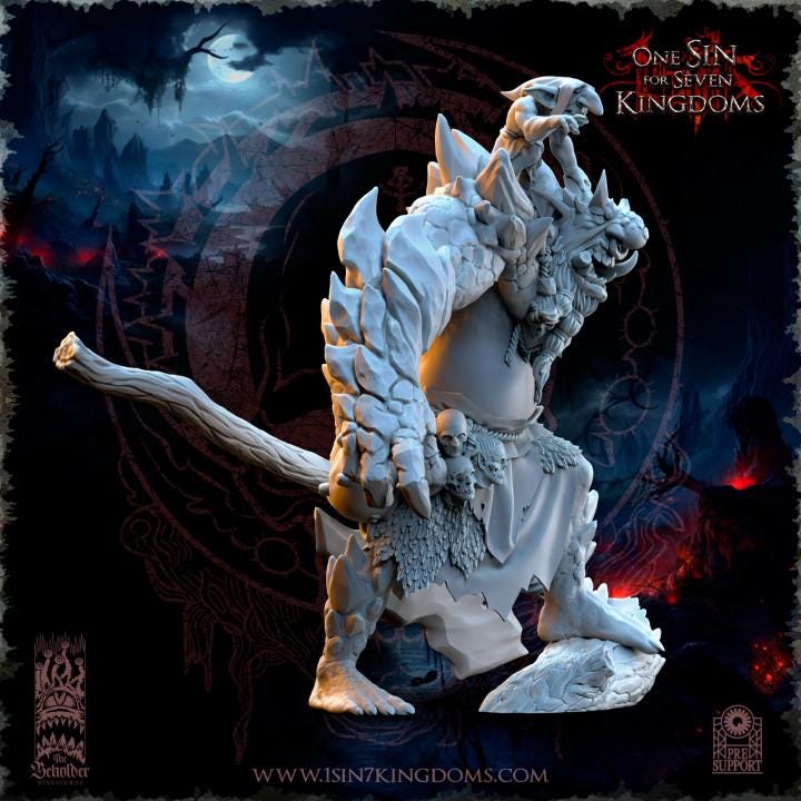 Krakham elder of rocks miniature - 12k by The Beholder Miniatures