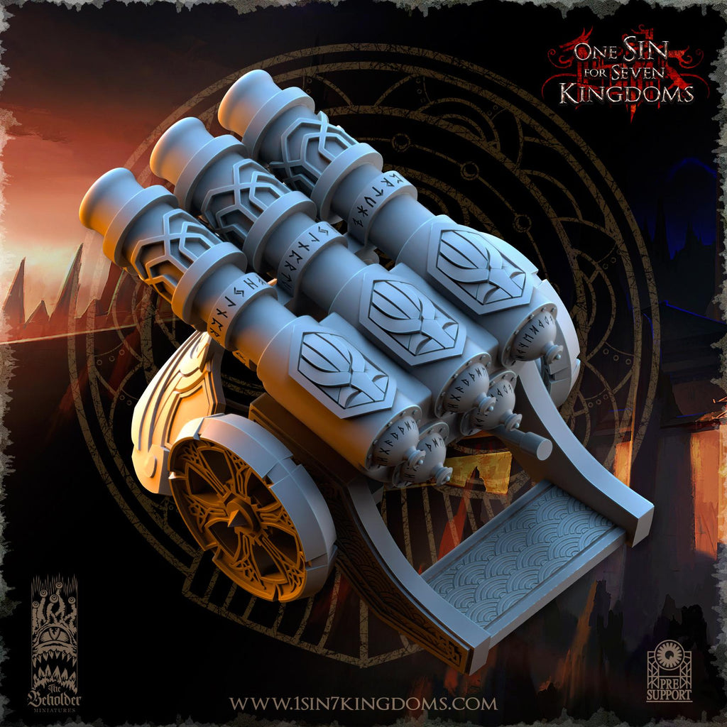 dwarven kingdom volcano battery - in 12k by The Beholder Miniatures