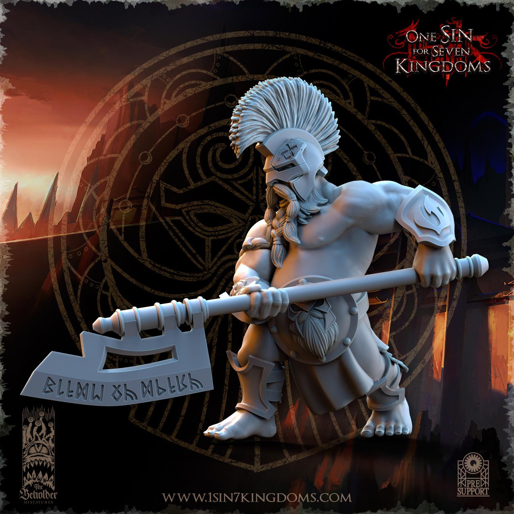 Dwarven Kingdoms Cleavers of Molten Core- in 12k by The Beholder Miniatures