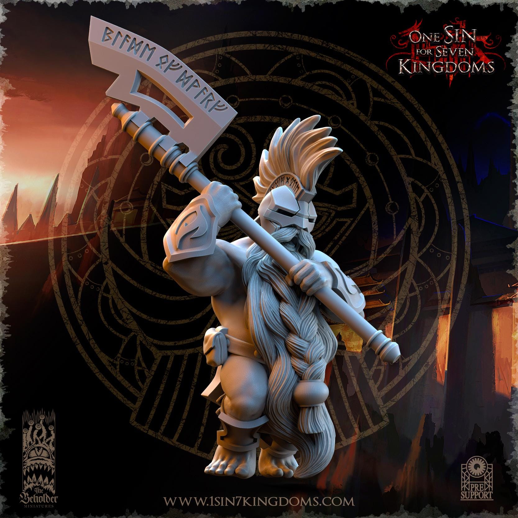 Dwarven Kingdoms Cleavers of Molten Core- in 12k by The Beholder Miniatures