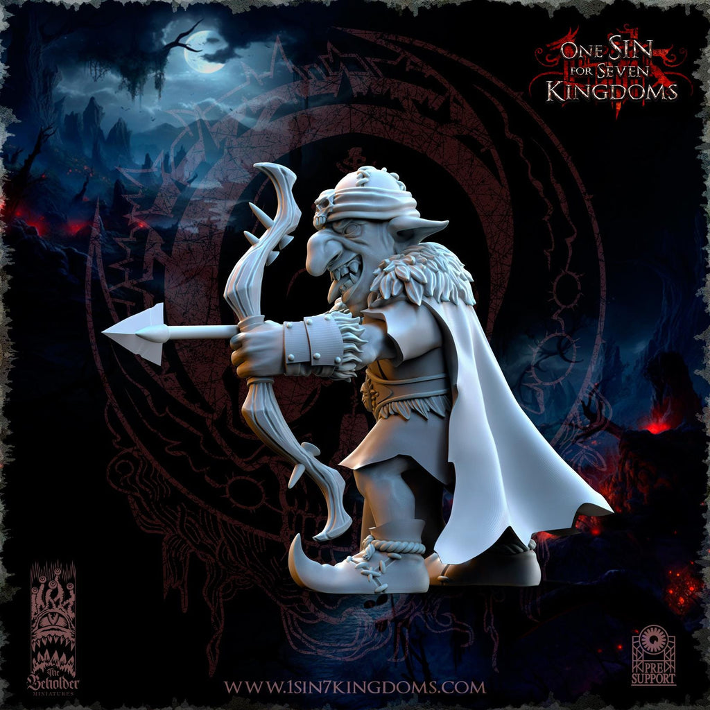The Black Horde Goblins Desert Archers miniature - in 12k by The Beholder Miniatures