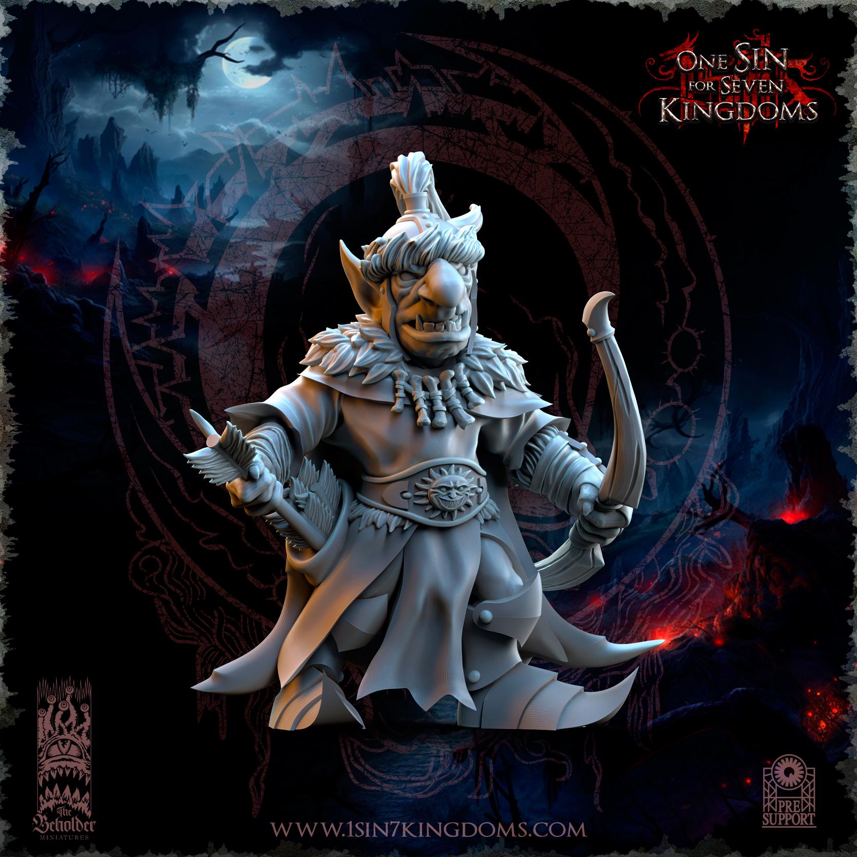 The Black Horde Goblins Desert Archers miniature - in 12k by The Beholder Miniatures