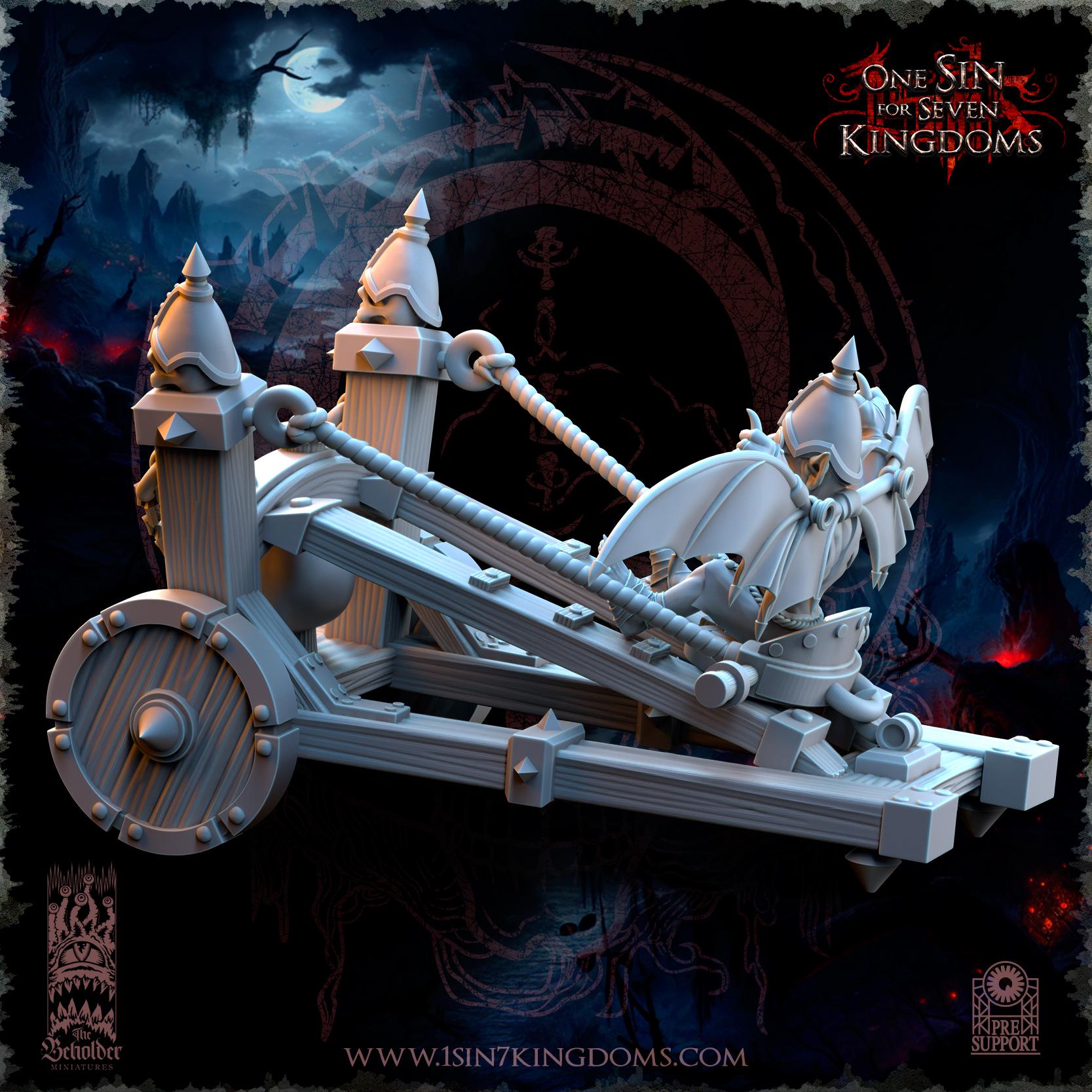 The Black Horde Goblins Slingshot of Doom miniatures - in 12k by The Beholder Miniatures