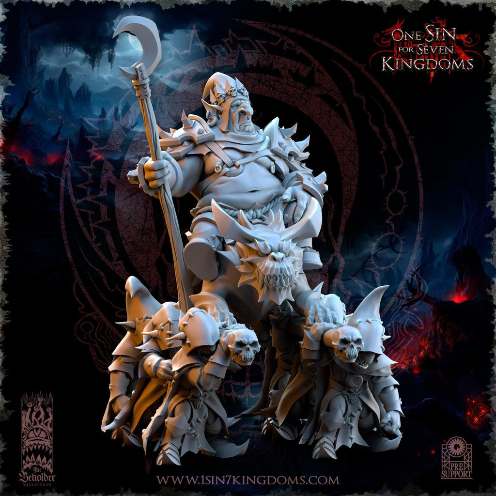 Gorgol "The Tyrant" miniature - in 12k by The Beholder Miniatures