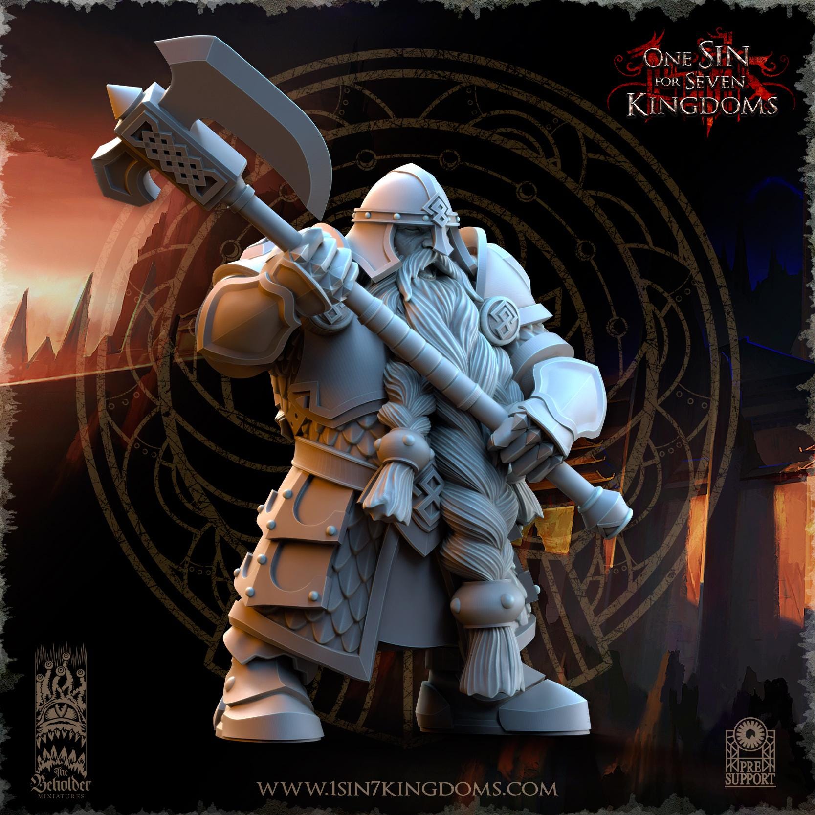 Dwarven Kingdoms Legion of the Ancient Warriors - in 12k  by The Beholder Miniatures