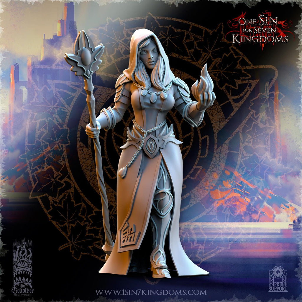Silvermoor Elves Sorceresses of the Inner Circle - in 12k- by The Beholder Miniatures