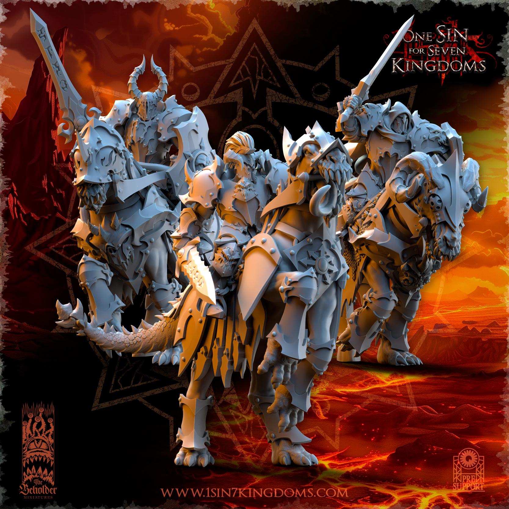 Realms of Mayhem The Ascended Knights - in 12k by The Beholder Miniatures