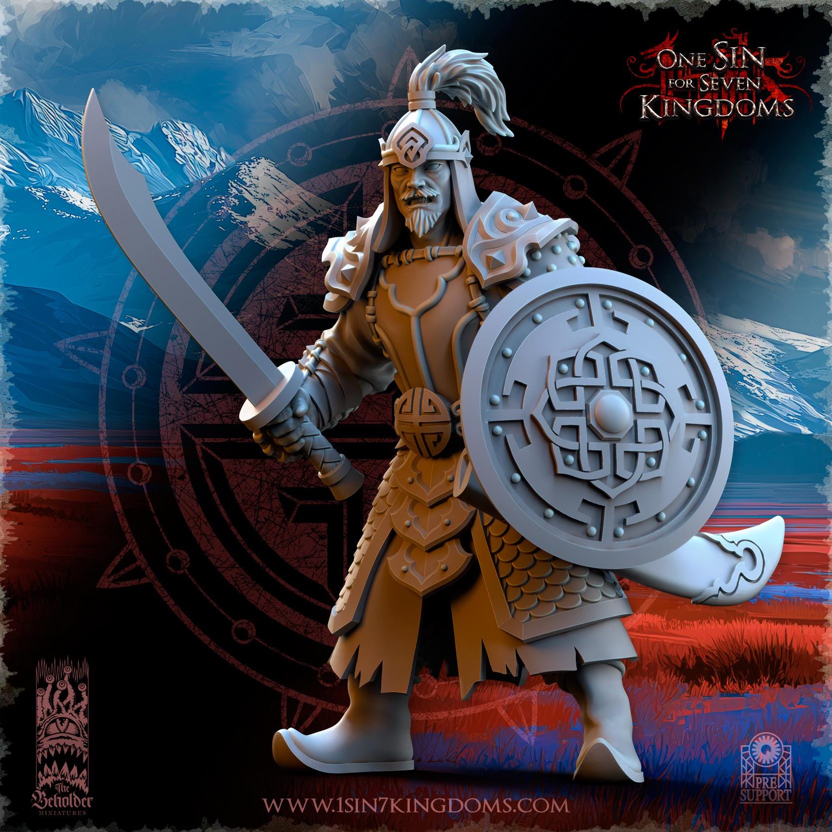 Astarii Dynasty Warriors swordsmen in 12k by The Beholder Miniatures