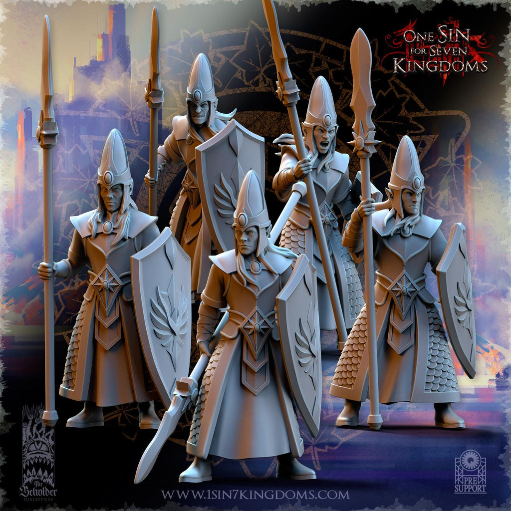 Silvermoor Elves Kingdom Militia- in 12k- by The Beholder Miniatures