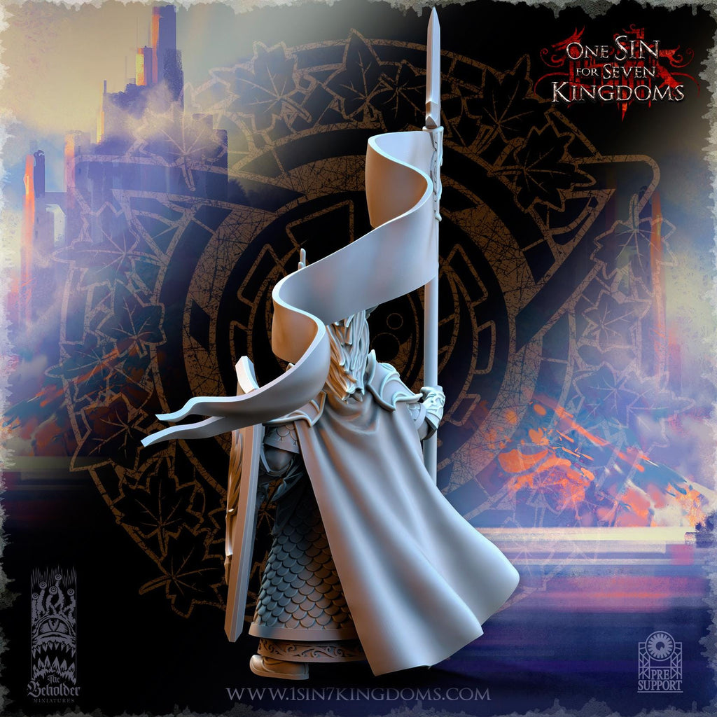 Glorindel, Silvermoor Elves Hero - in 12k- by The Beholder Miniatures