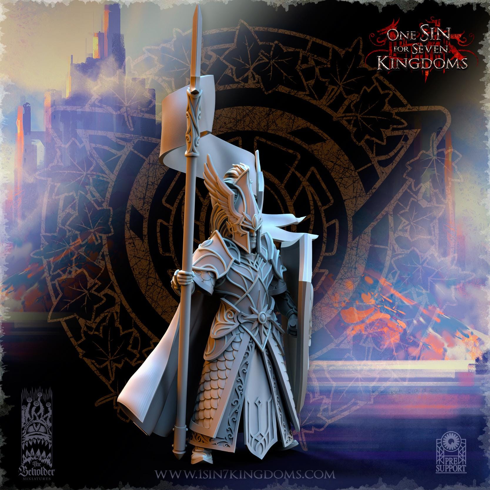 Glorindel, Silvermoor Elves Hero - in 12k- by The Beholder Miniatures