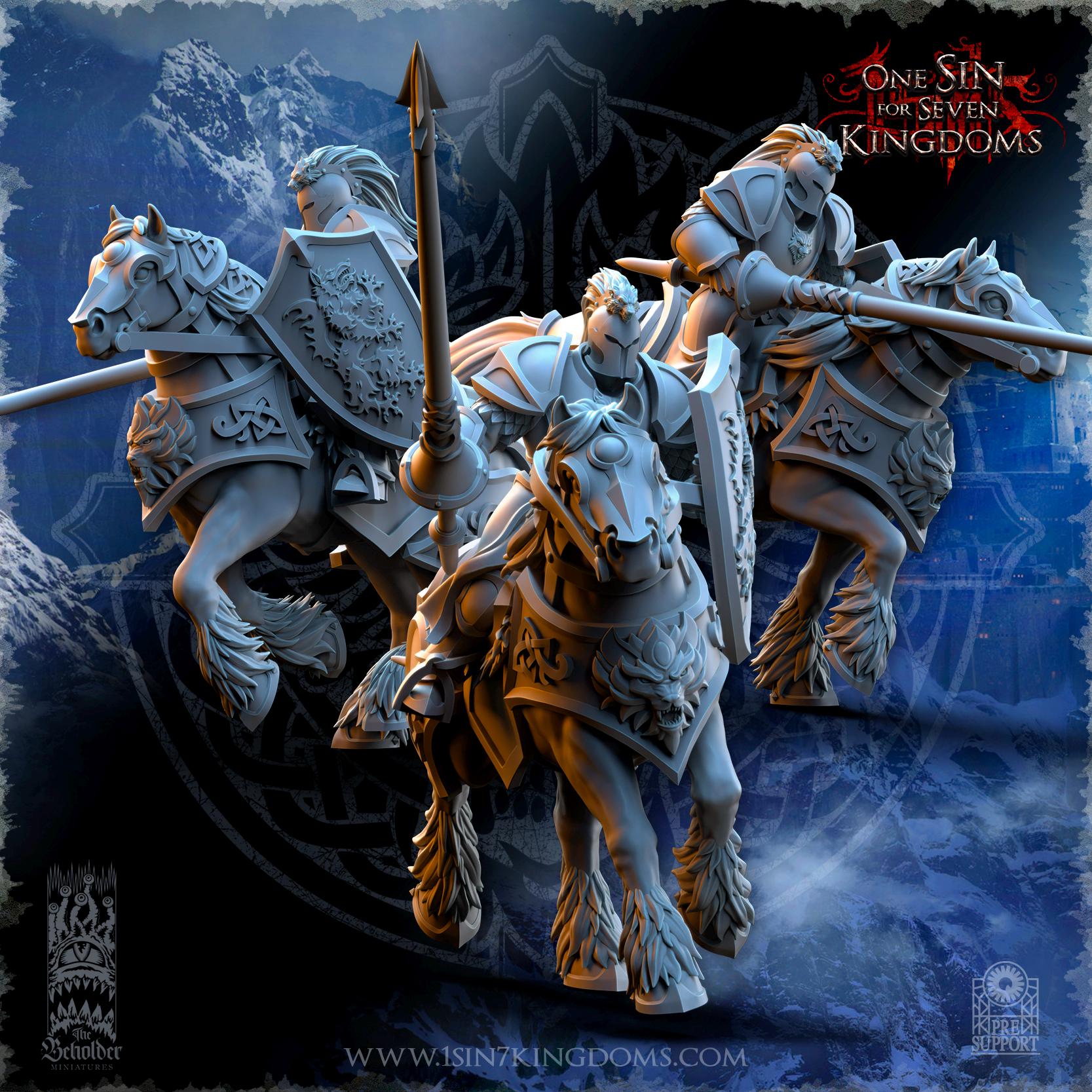 Stormwolves Storm-Knights miniature - in 12K - by The Beholder Miniatures