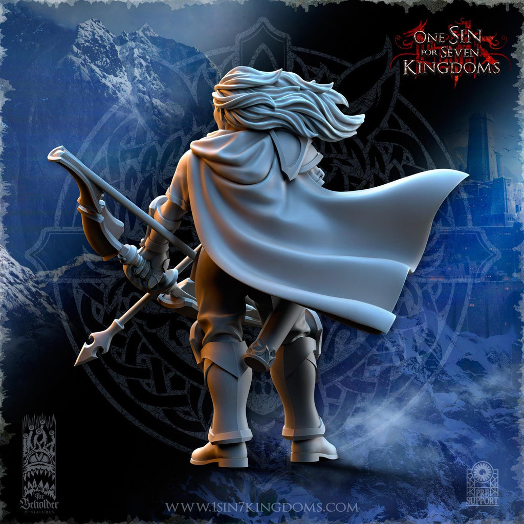 Revna "The Orc Hunter" miniature - in 12K - by The Beholder Miniatures