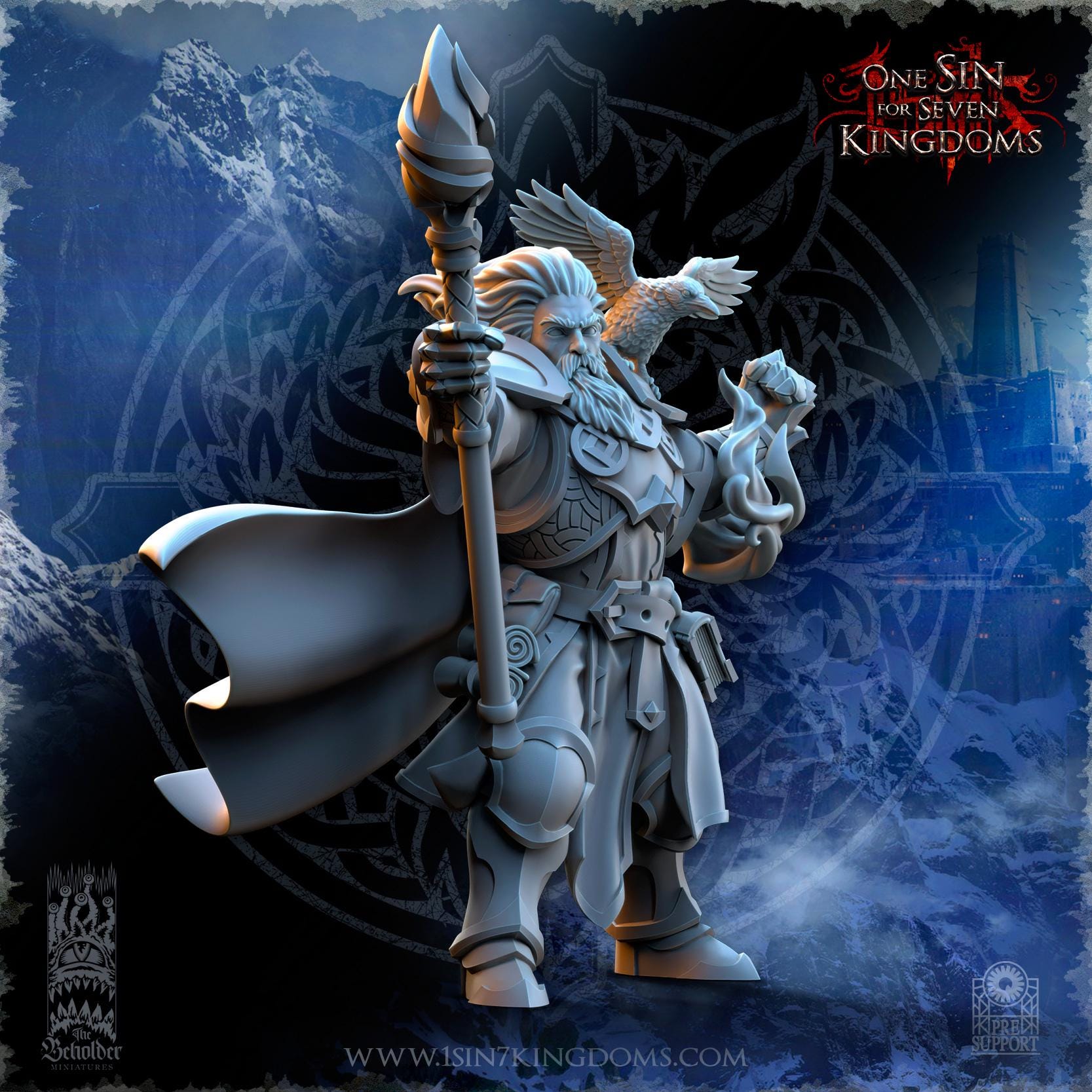 Ihsahn, High Wizardminiature - in 12K - by The Beholder Miniatures