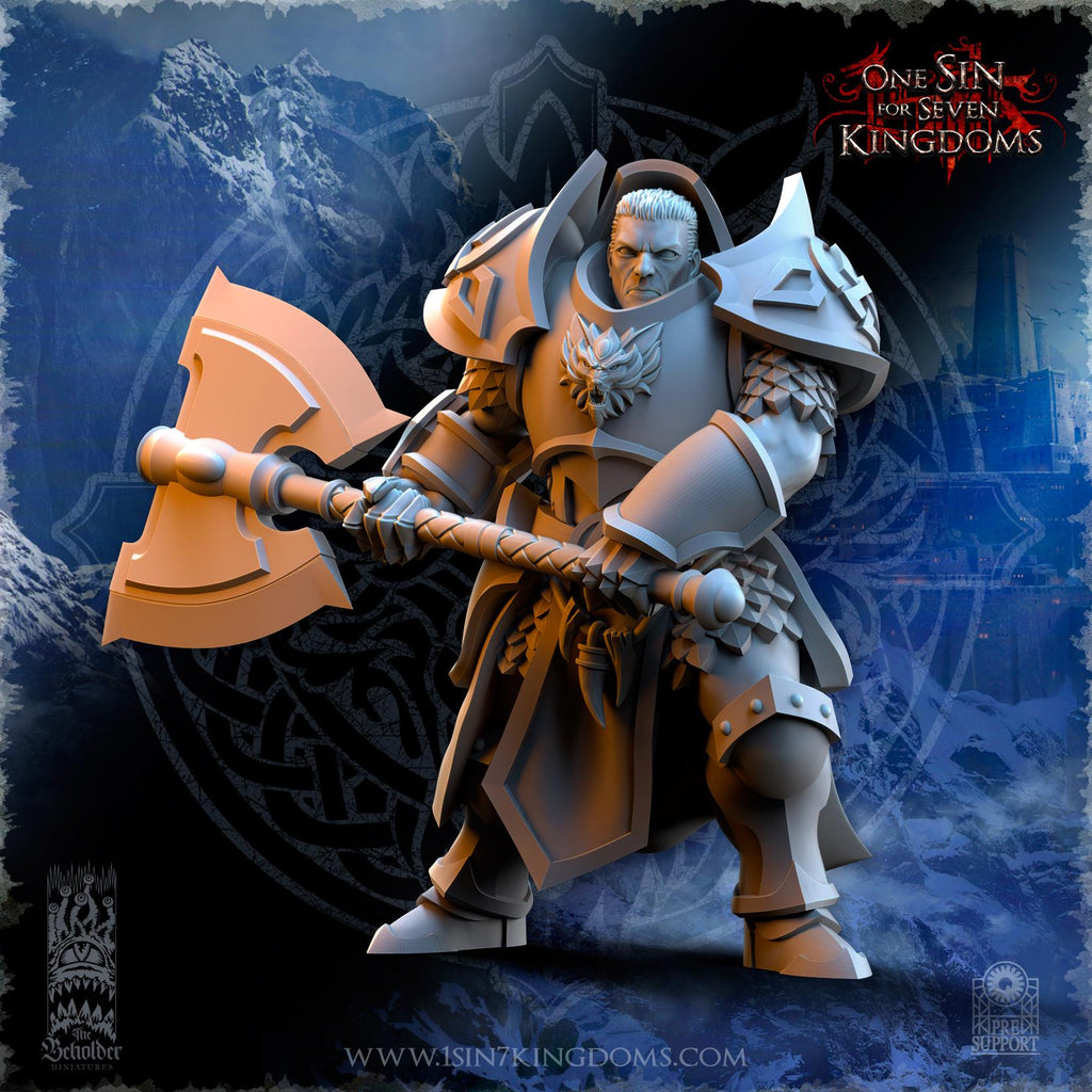 Stormwolves Punishers with Two Handed Axe miniature - in 12K - The Beholder Miniatures